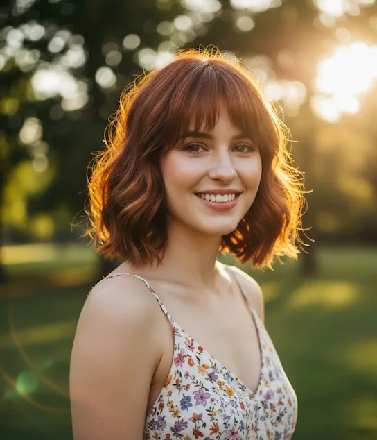 Cute Short Wavy Haircuts with Bangs