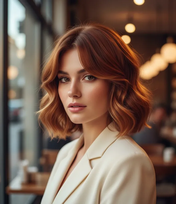 Short Wavy Haircuts for Heart Shaped Faces