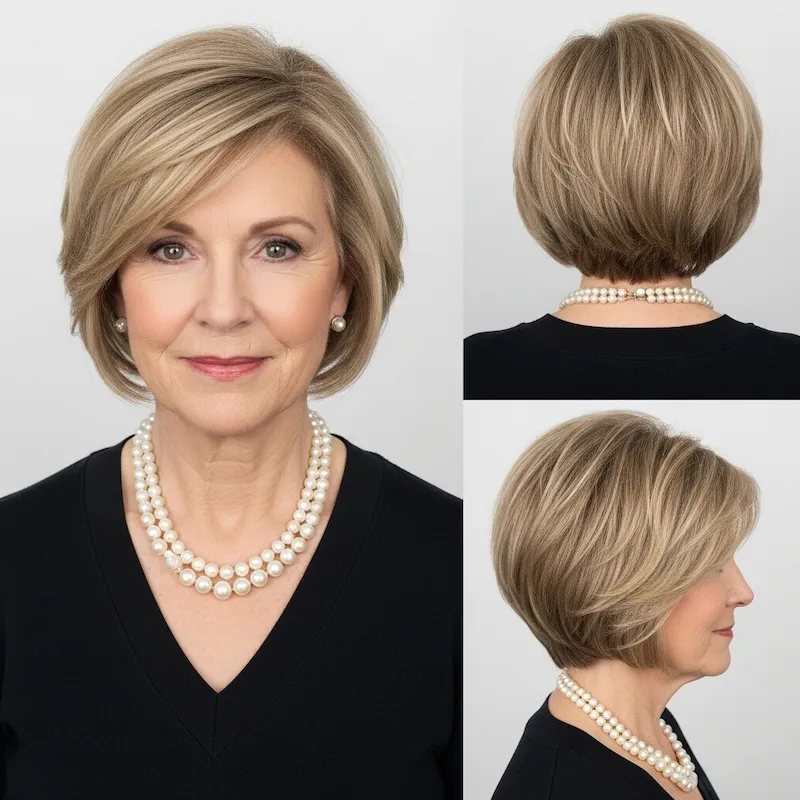 Angled Side-Swept Bob