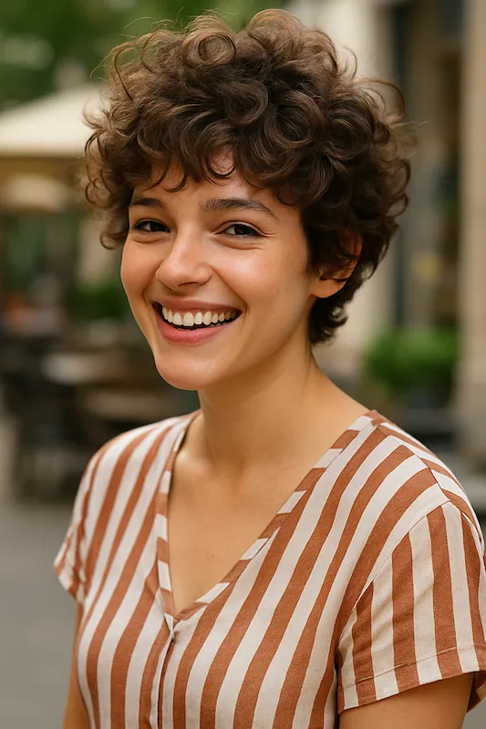 Fluffy Curly Pixie
