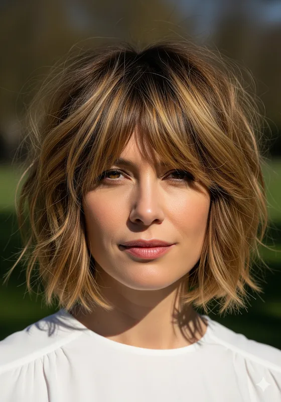 Jaw-Length Shaggy Bob