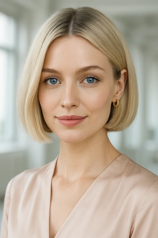 Straight Bob with Middle Part
