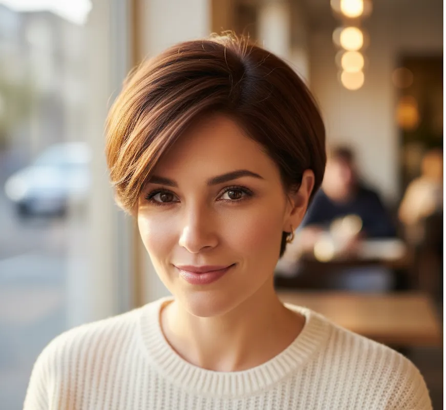 Short Brunette Pixie Haircuts