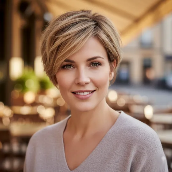 Short Choppy Haircuts for Round Face