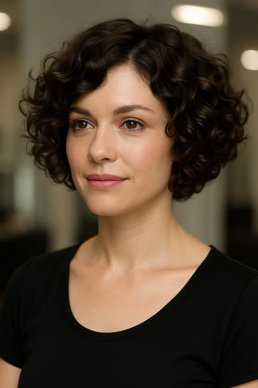 Short Curly Bob Haircuts with Layers