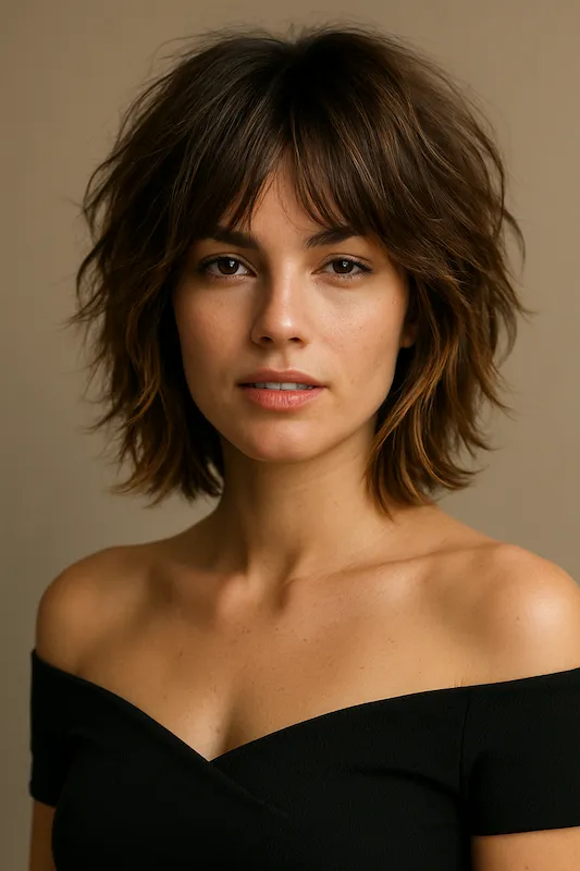Short Layered Shag Haircuts