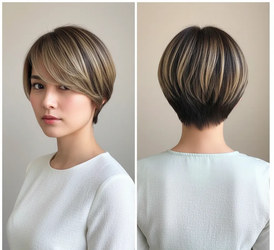 Short Pixie Haircuts Front and Back View