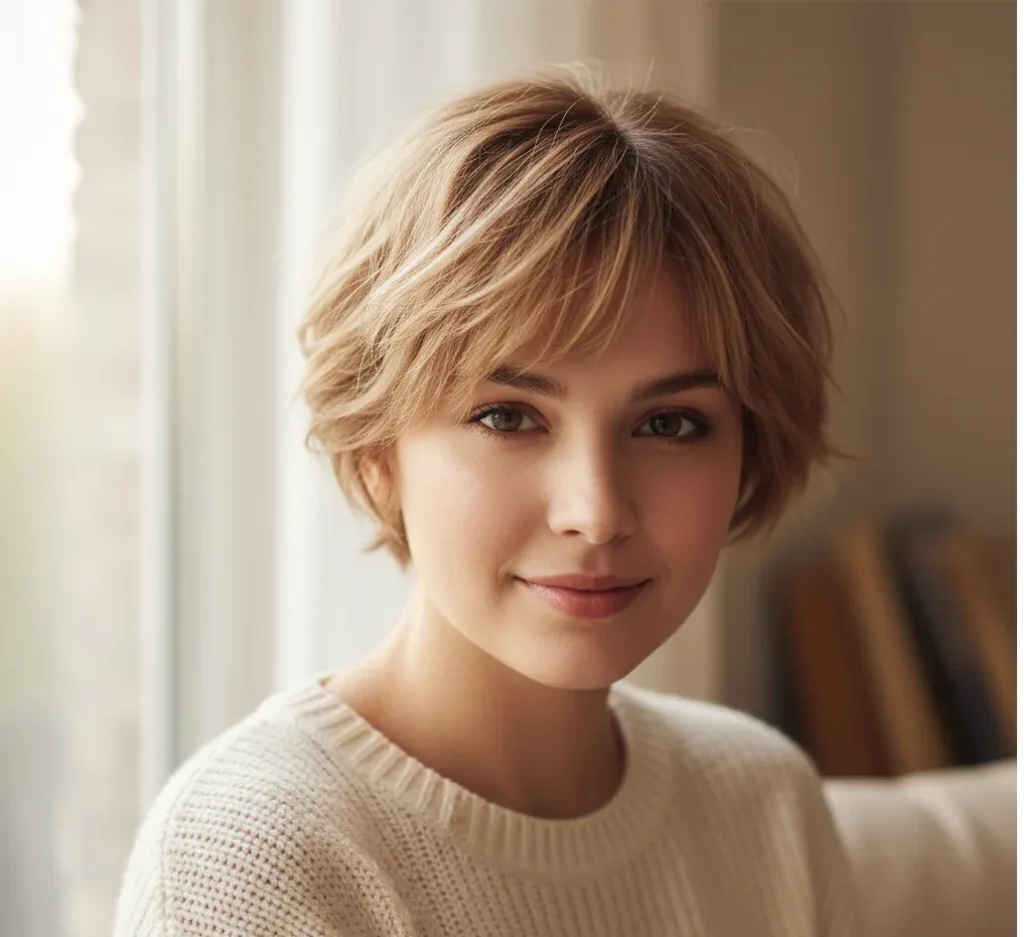 Short Pixie Haircuts with Wispy Bangs