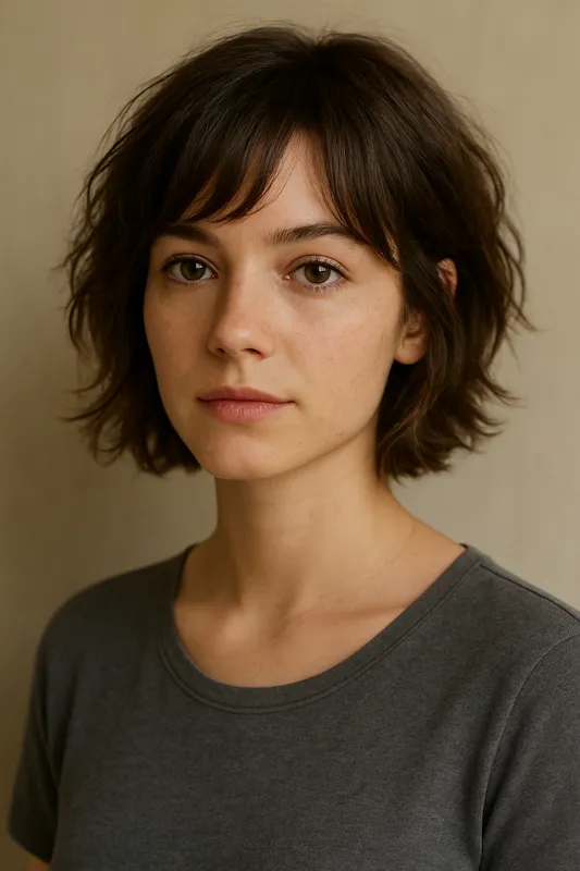 Short Shag Haircuts Wavy Hair