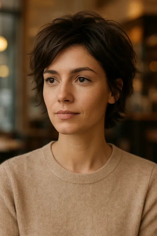 Short Shag Haircuts Without Bangs