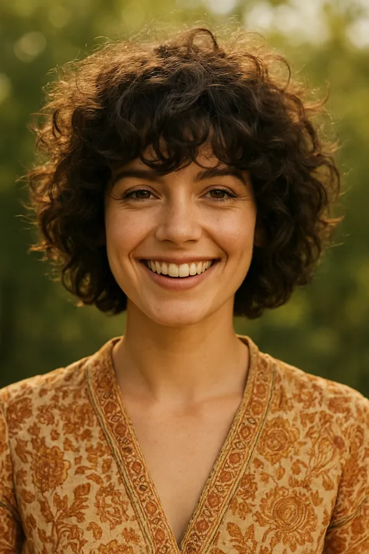 Short Shag Haircuts for Curly Hair