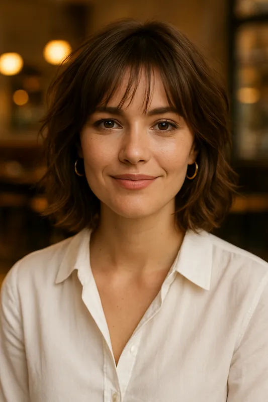 Short Shag Haircuts with Curtain Bangs