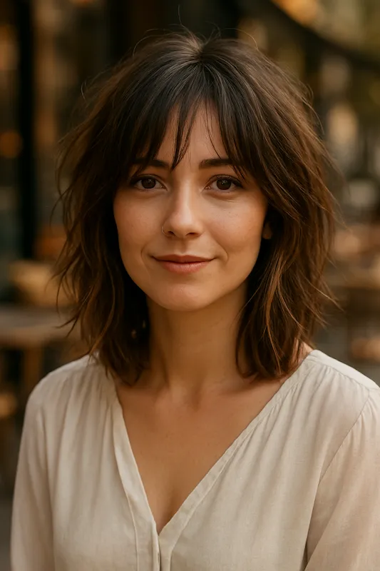 Short to Medium Shag Haircuts