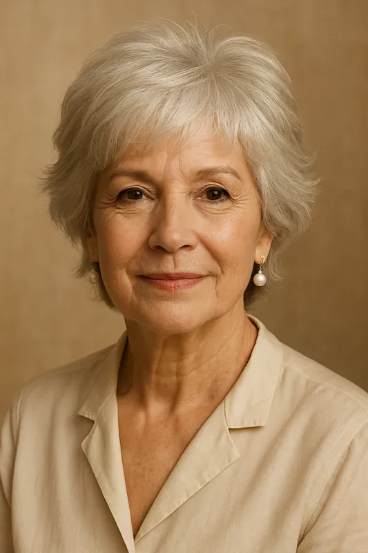 Silver-White Shaggy Hair
