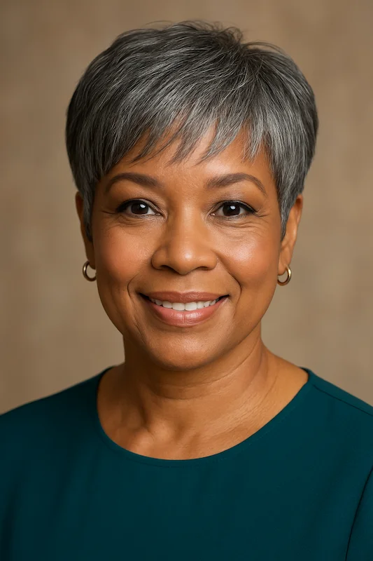 short haircuts for women over 50 black