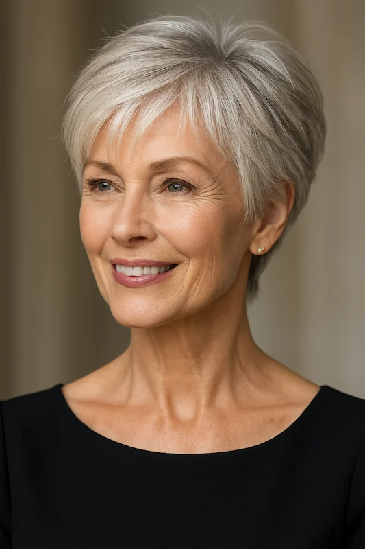 short haircuts for women over 50 classy