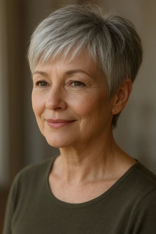 short haircuts for women over 50 pixie