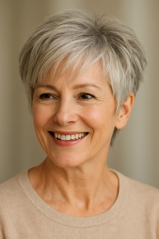 short haircuts for women over 50 with fine hair