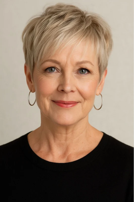 short haircuts for women over 50 with thin hair