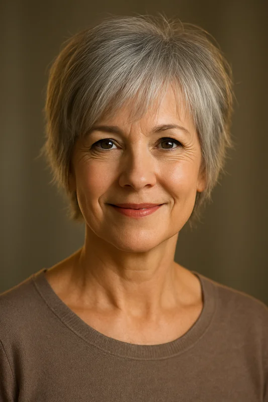 short shaggy haircuts choppy layers fine hair over 50 women