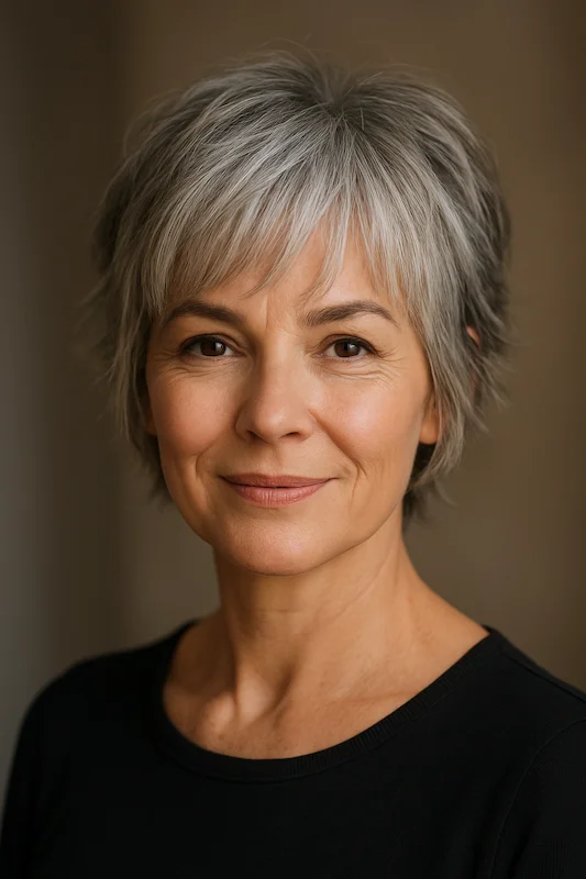 short shaggy haircuts for women over 50
