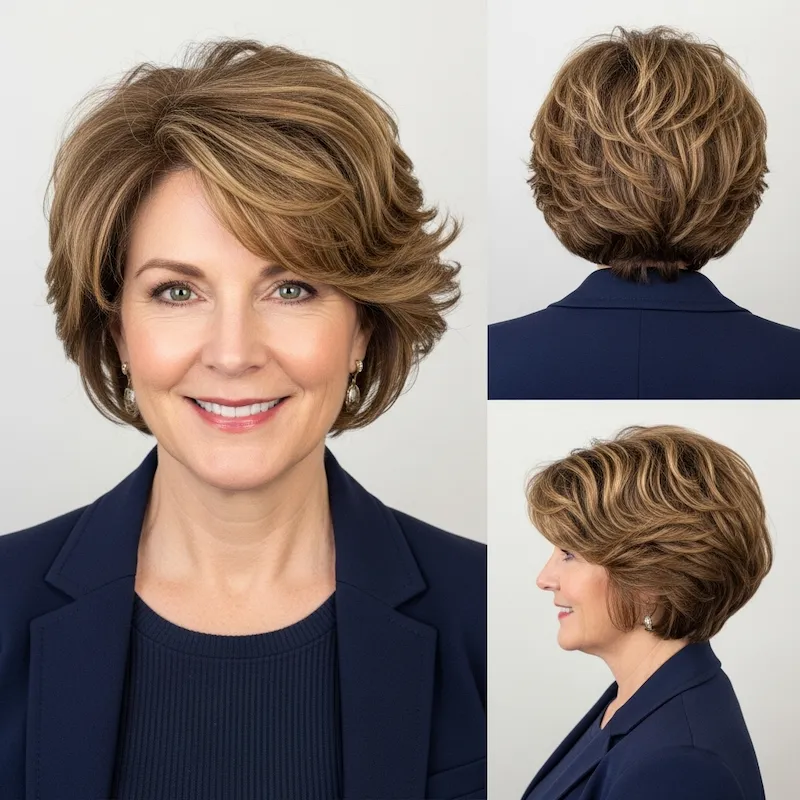 Layered Short Curls