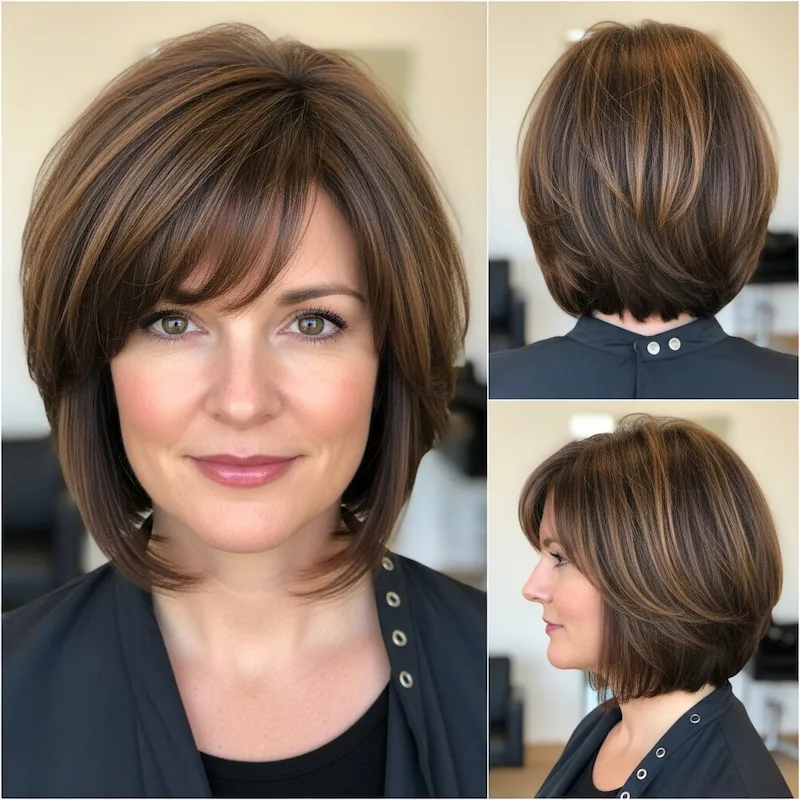 Layered Bob with Bangs