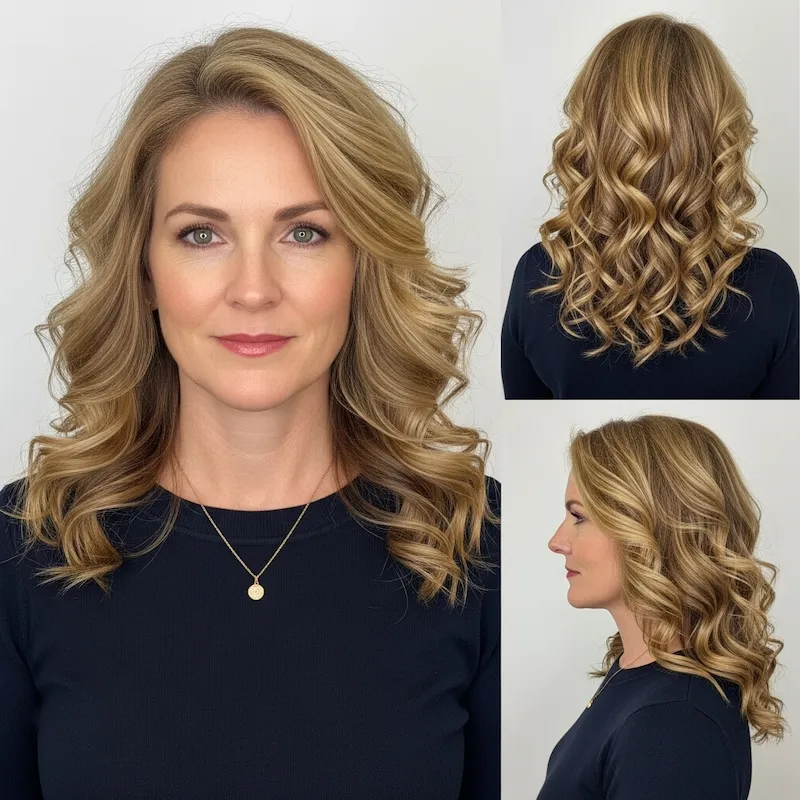 Long Highlighted Curls