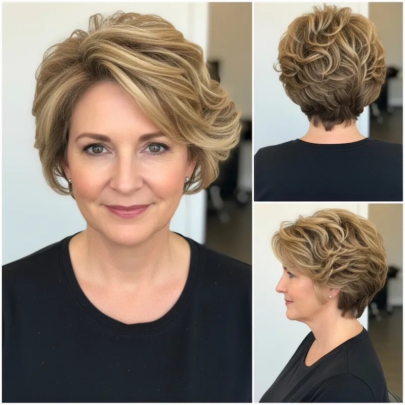 Cropped Highlighted Curls