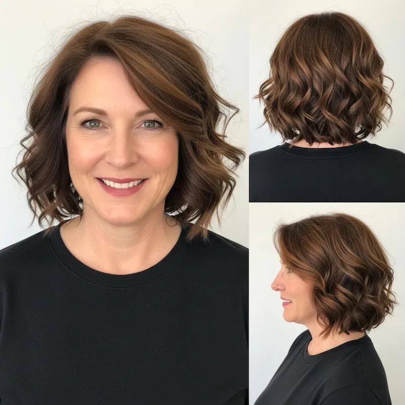 Medium-Length Curly Lob