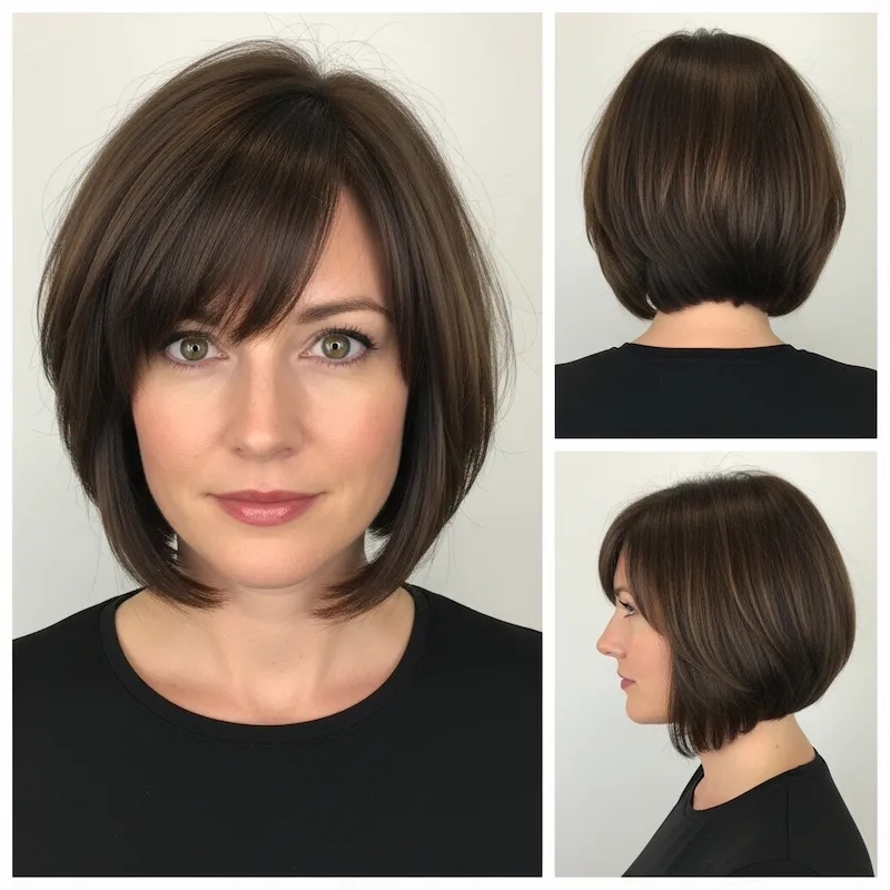 Angled Bob with Bangs