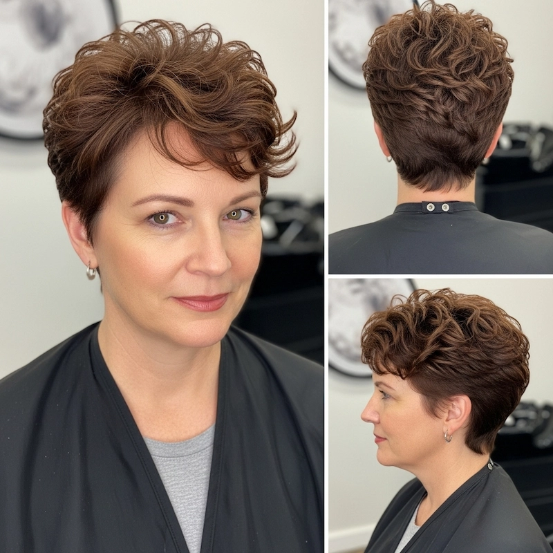 Cropped Spiral Curls