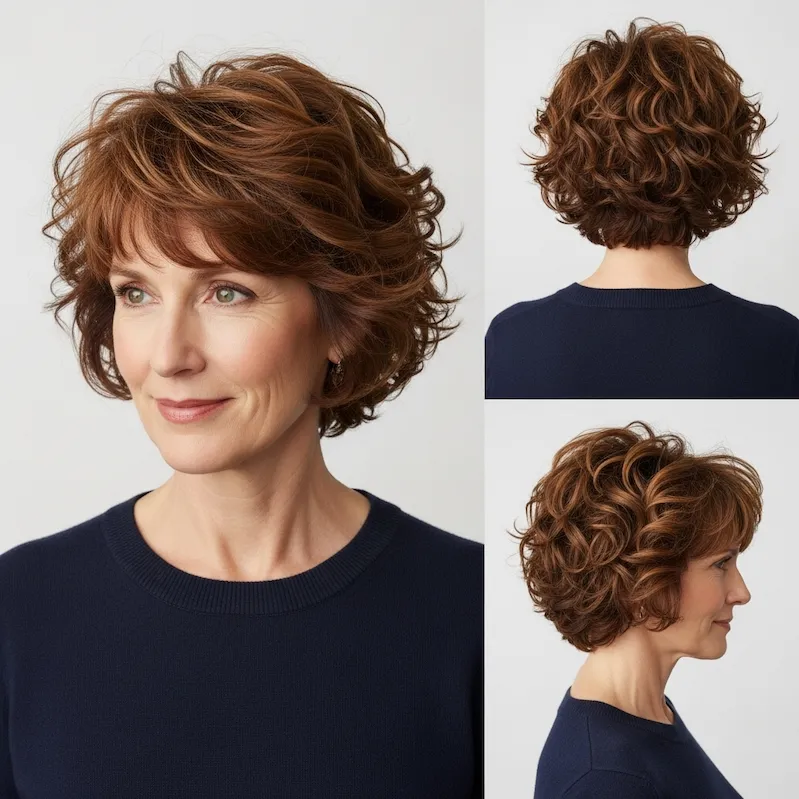 Layered Curly Crop