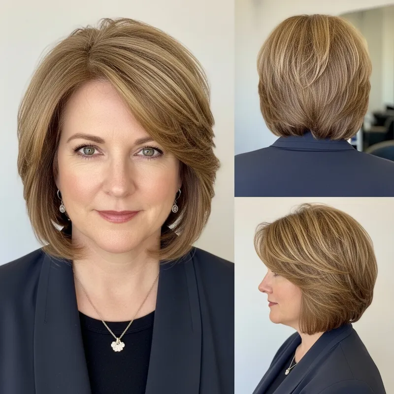 hairstyles for women over 40 round face