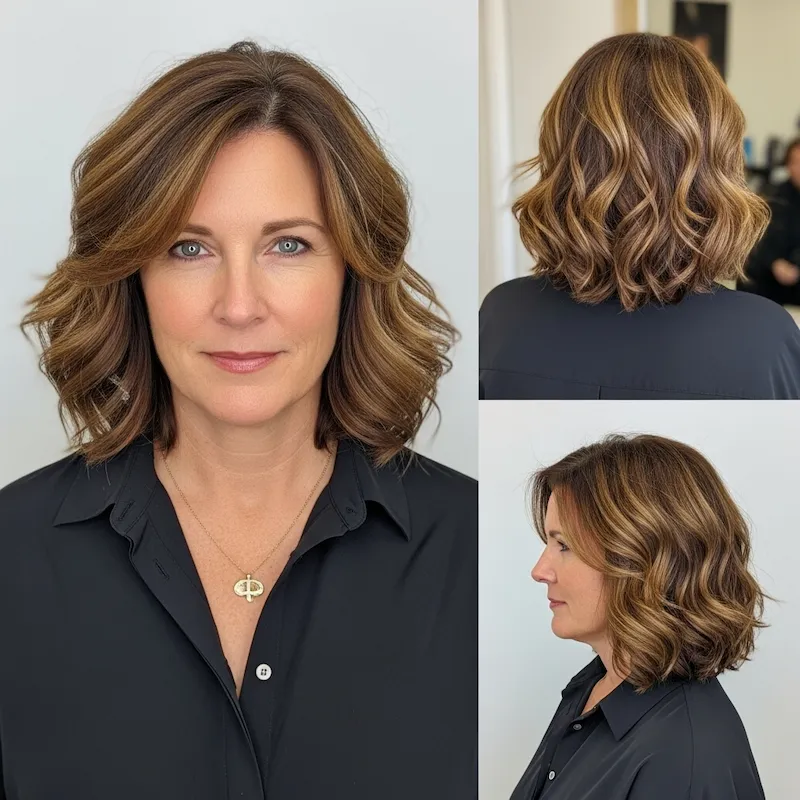 Loose Shoulder-Length Layered Curls