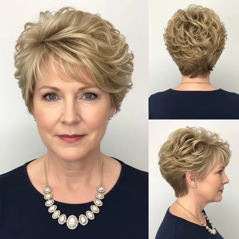 Cropped Blonde Curls