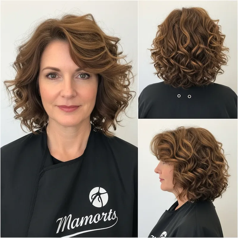 Voluminous Shoulder-Length Curls