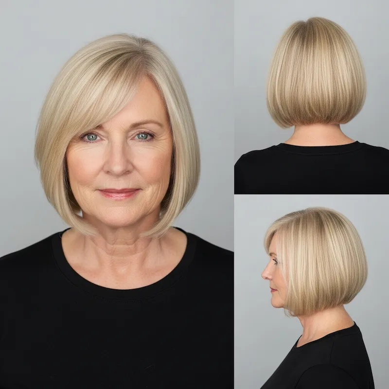 Blunt Blonde Bob Haircut