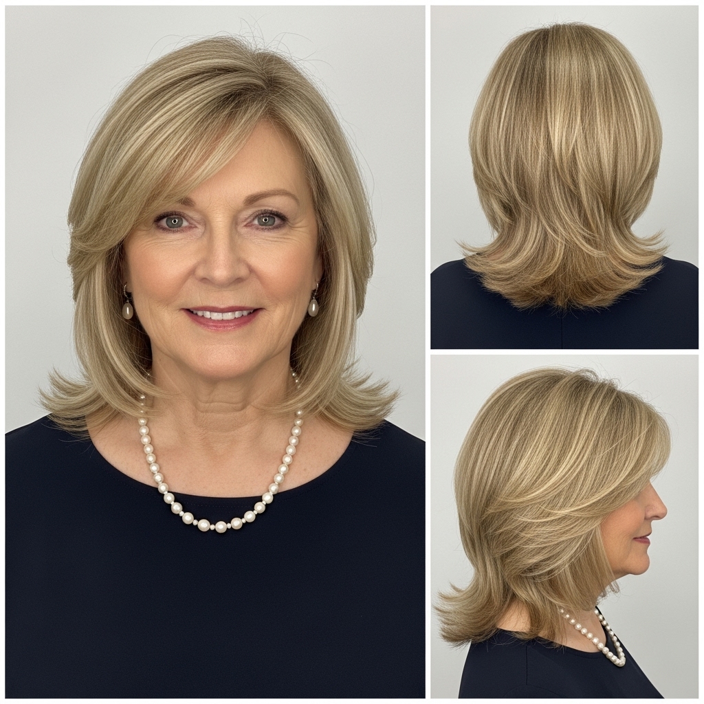 Fabulous Medium-Length Haircuts Over 60