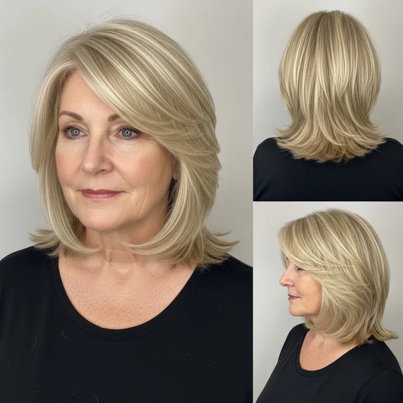 Layered Blonde Bob Haircut