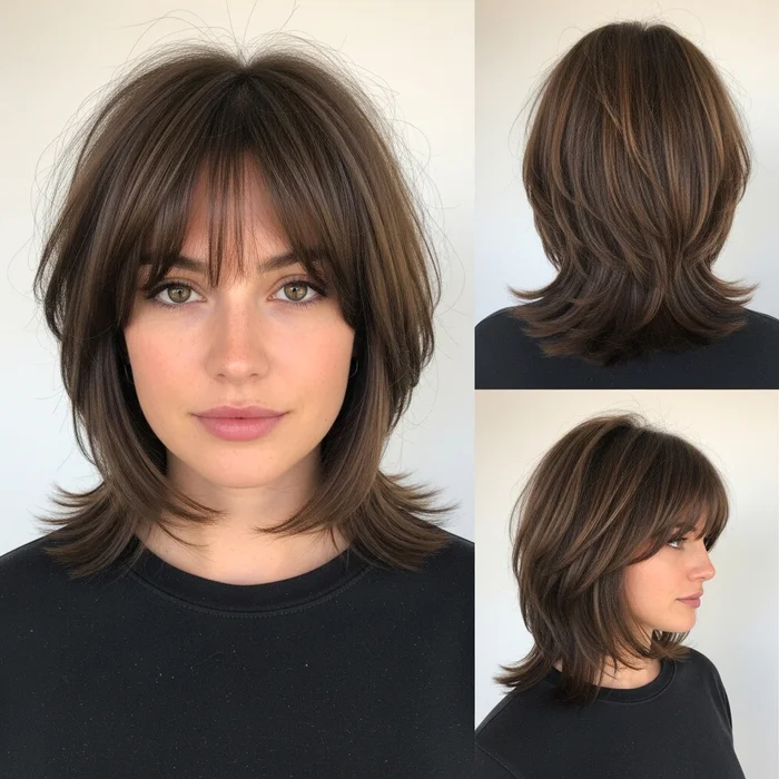 Layered Bob Haircuts with Bangs