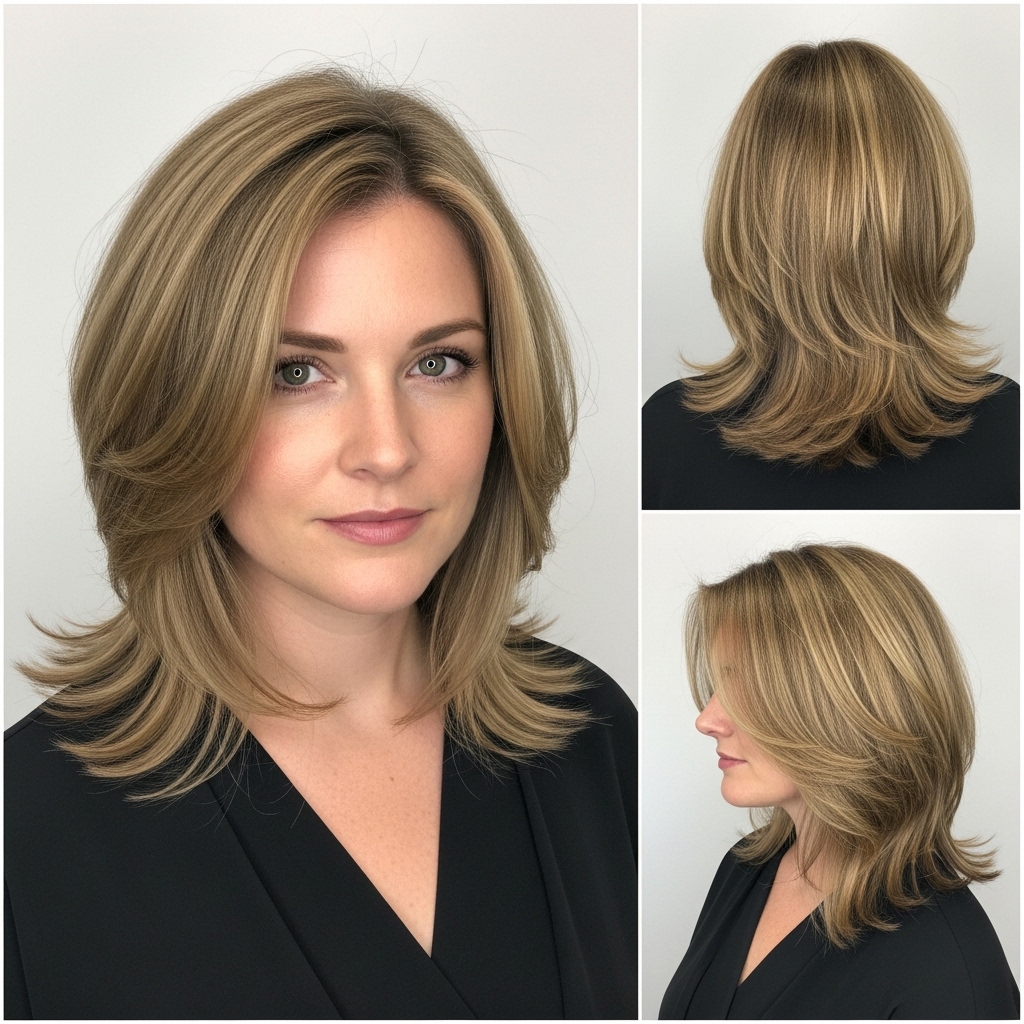 Layered Shoulder-Length Lob