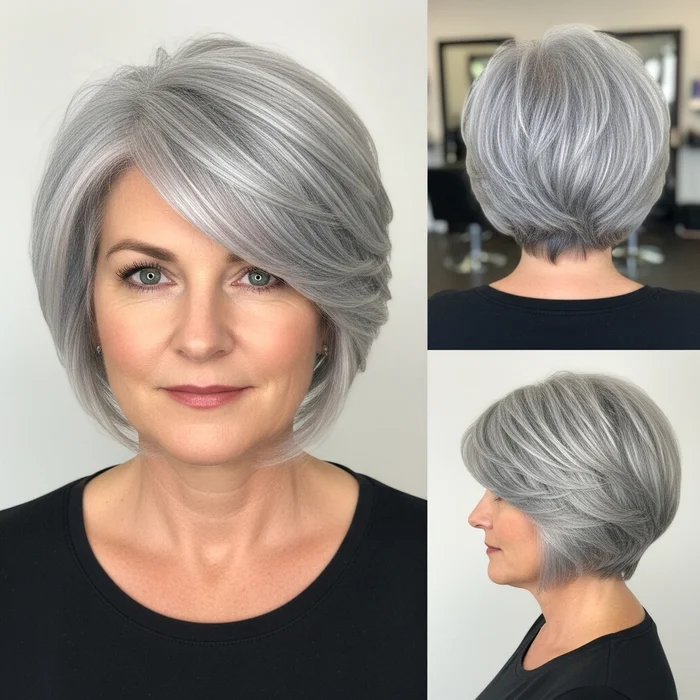 Silver Pixie With Long Side Layers