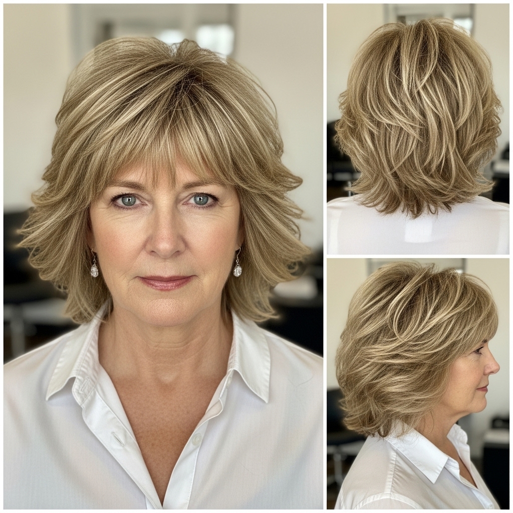 Tousled Layers with Bangs