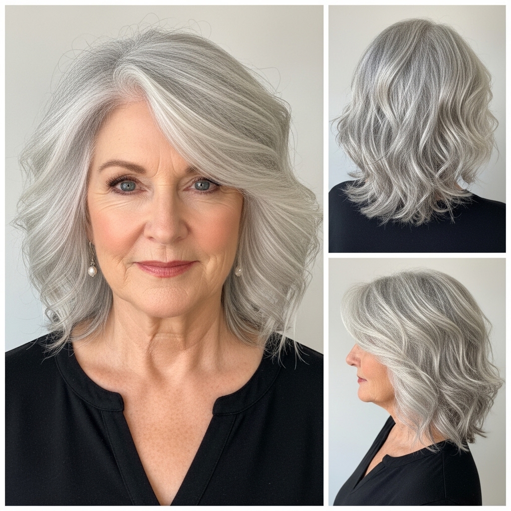 Tousled Silver Waves