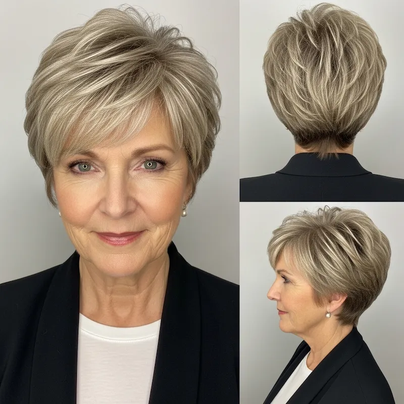 haircuts for fine hair over 50 pixie cuts hairstyles for older women 2025