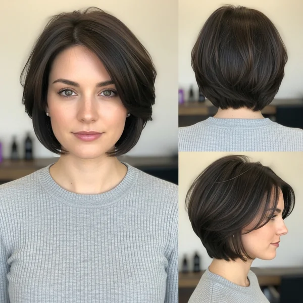 Layered Fall Cut for Brunettes