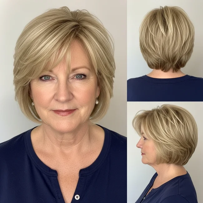 Layered Short Blonde Haircut