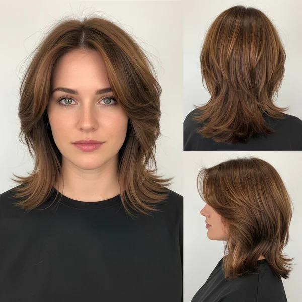 Medium Length Textured Haircut For Thick Hair