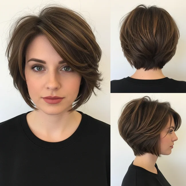 Short Choppy Inverted Bob Hairstyle